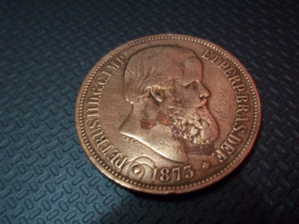 Moeda 40 Réis de 1873 Pétrus II